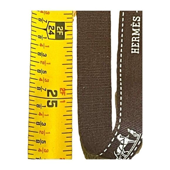 Authentic Classic Brown White Hermes Packaging Ribbon 4’3” 1.5yd Gift Wrapping - Picture 4 of 5
